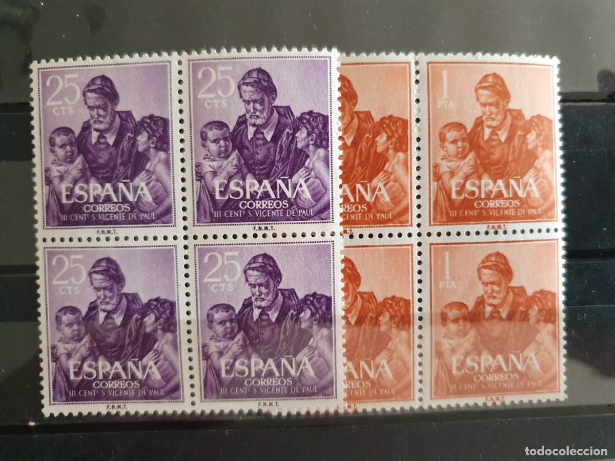 Sellos: SERIE COMPLETA EDIFIL1296 ** A 1297 ** ESPA&Ntilde;A 1960 BLOQUE 4