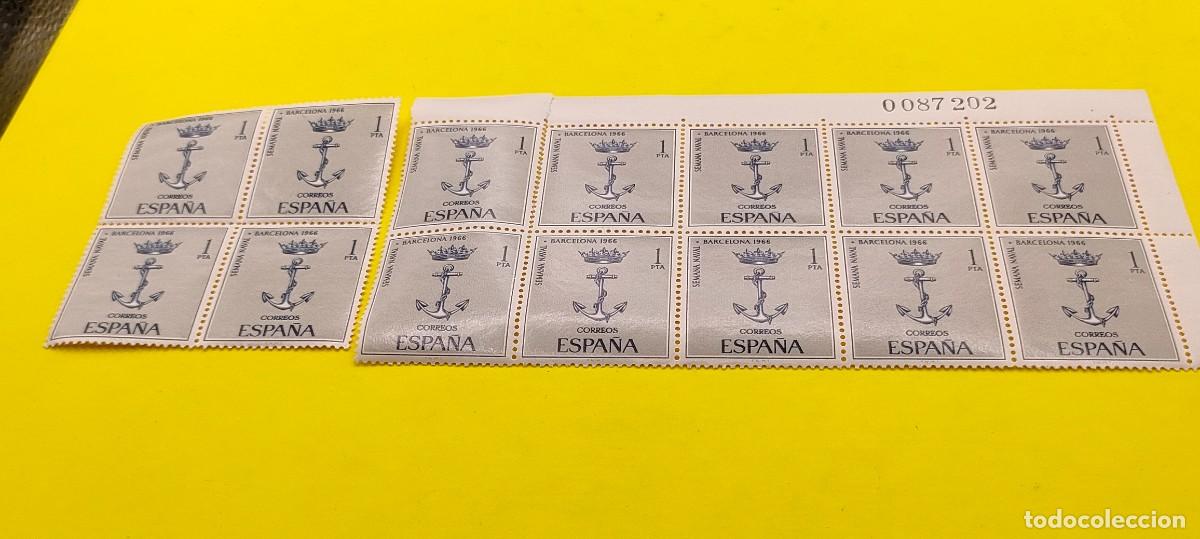 Sellos: Espa&ntilde;a 1966. Edifil 1737. Semana naval en Barcelona. Bloques de 10 y 4