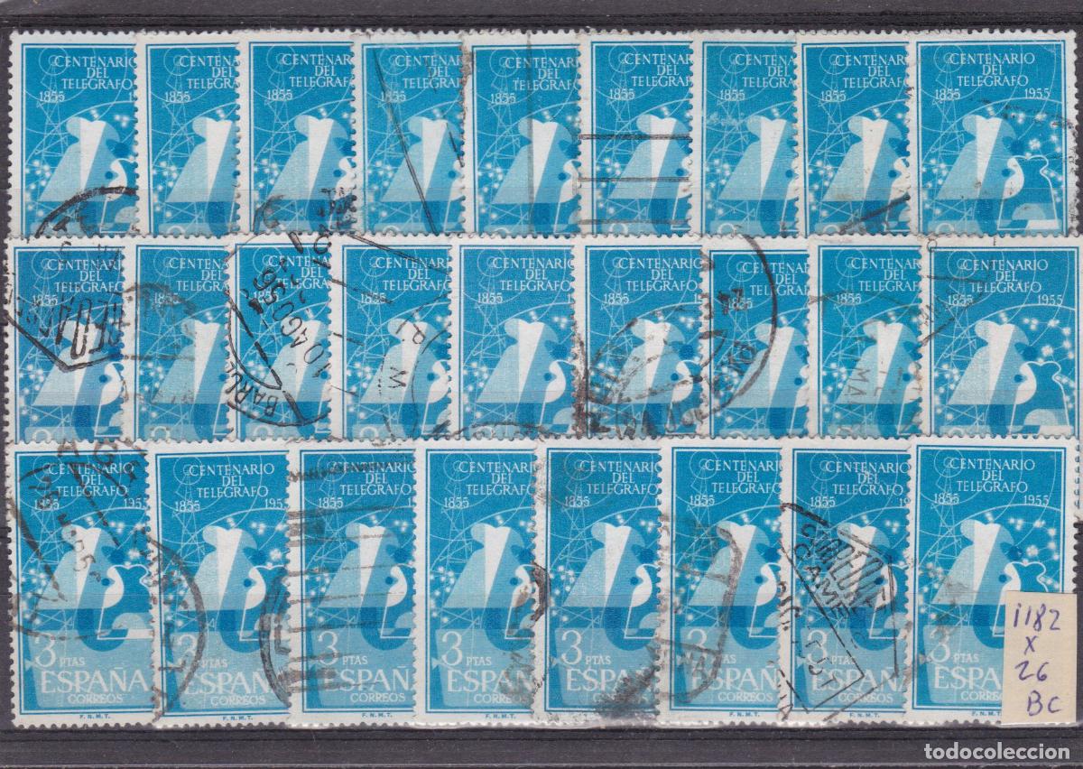 Sellos: FC4-71-CENTENARIO TELEGRAFO Edifil 1182 x 26 Sellos Usados . Buena Calidad