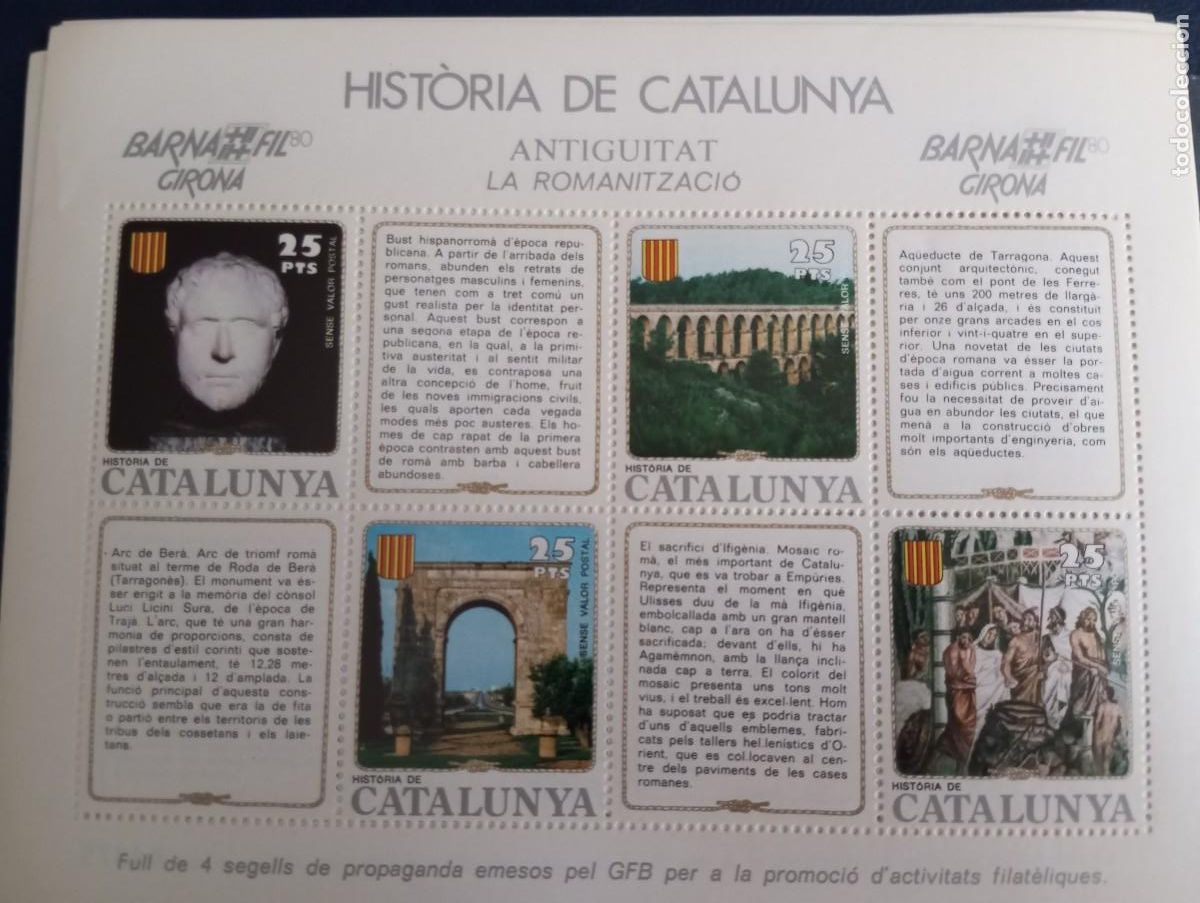 Sellos: HISTORIA DE CATALUNYA, ANTIGUITAT, LA ROMANIZACIO