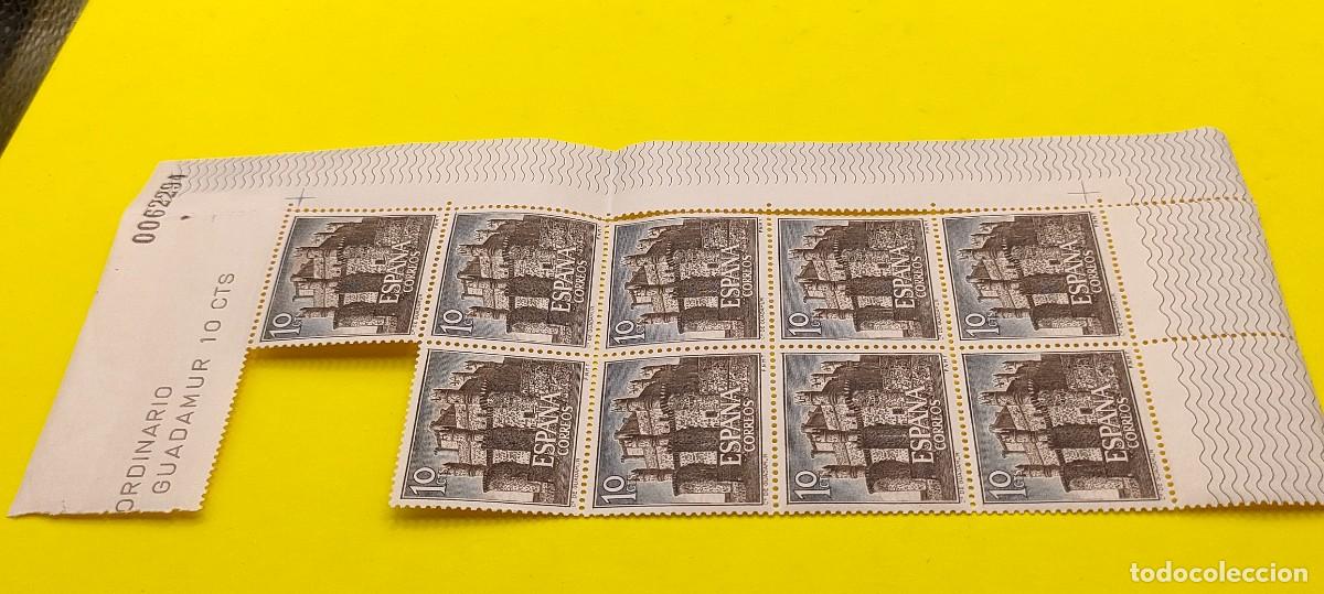 Sellos: Espa&ntilde;a 1966. Edifil 1738. Castillos de Espa&ntilde;a. Guadamur (Toledo). Bloque de 9