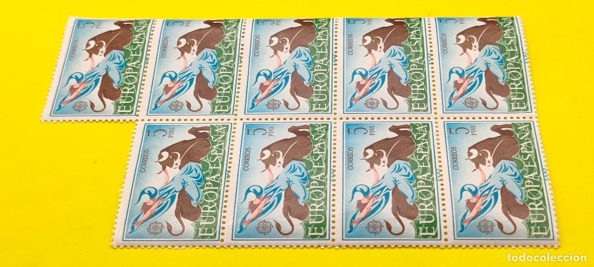Sellos: Espa&ntilde;a 1966. Edifil 1748. Europa-CEPT. Bloque de 9