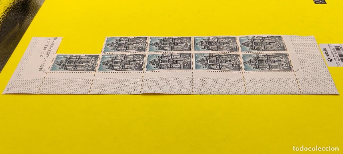 Sellos: Espa&ntilde;a 1966. Edifil 1761. Cartuja de Sta Mar&iacute;a de la Defensi&oacute;n (Jerez). Fachada. Bloque de 9