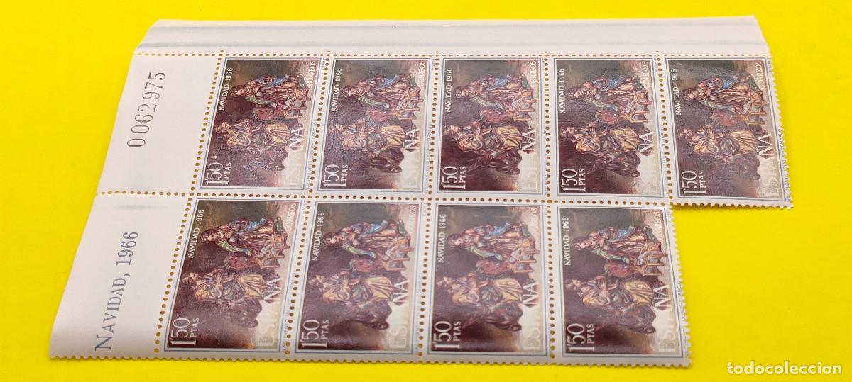 Sellos: Espa&ntilde;a 1966. Edifil 1764. Navidad. Nacimiento. Duque de Cornejo. Bloque de 9