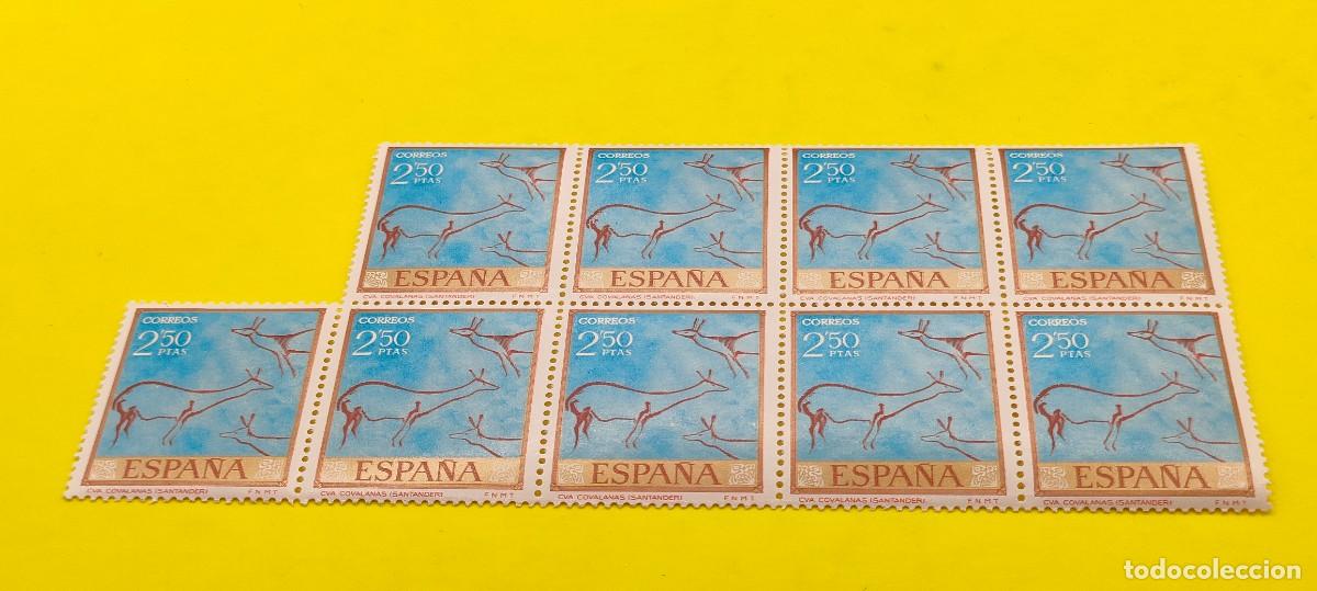 Sellos: Espa&ntilde;a 1967. Edifil 1785. Homenaje al pintor desconocido. Covalanas. Bloque de 9