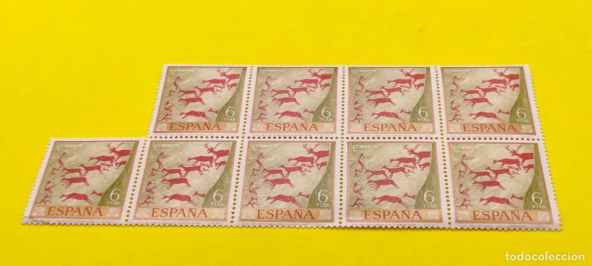 Sellos: Espa&ntilde;a 1967. Edifil 1788. Homenaje al pintor desconocido. Cingle. Bloque de 9