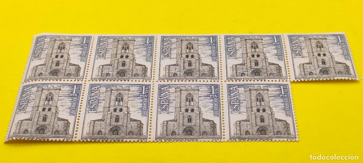 Sellos: Espa&ntilde;a 1967. Edifil 1803. Turismo. Iglesia de San Miguel (Palencia). Bloque de 9