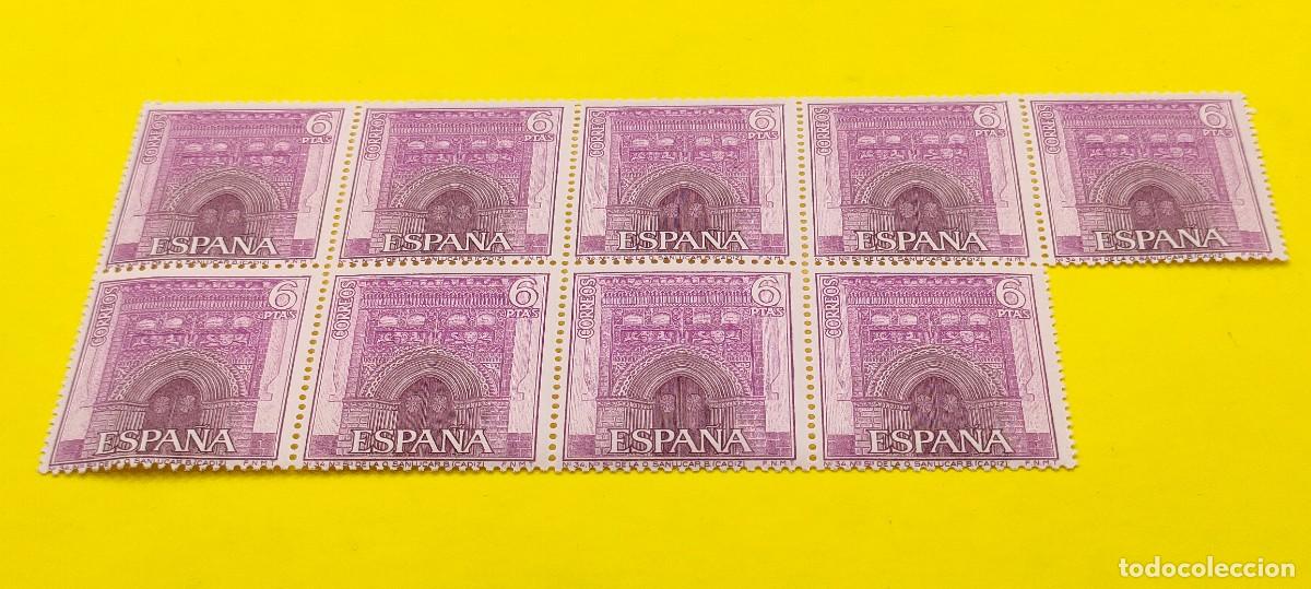 Sellos: Espa&ntilde;a 1967. Edifil 1808. Turismo. Iglesia de Nra. Sra. de la O (Sanl&uacute;car de Barrameda). Bloque de 9