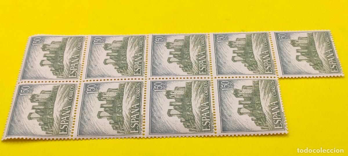 Sellos: Espa&ntilde;a 1967. Edifil 1811. Castillos. Almod&oacute;var (C&oacute;rdoba). Bloque de 9
