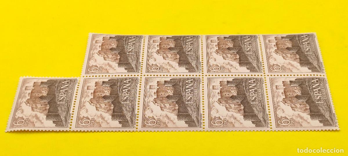 Sellos: Espa&ntilde;a 1967. Edifil 1815. Castillos. Loarre (Huesca). Bloque de 9