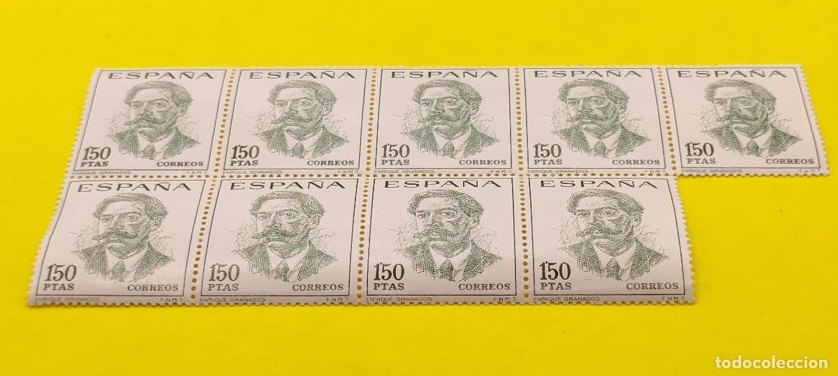 Sellos: Espa&ntilde;a 1967. Edifil 1831. Centenarios de celebridades. Enrique Granados. Bloque de 9
