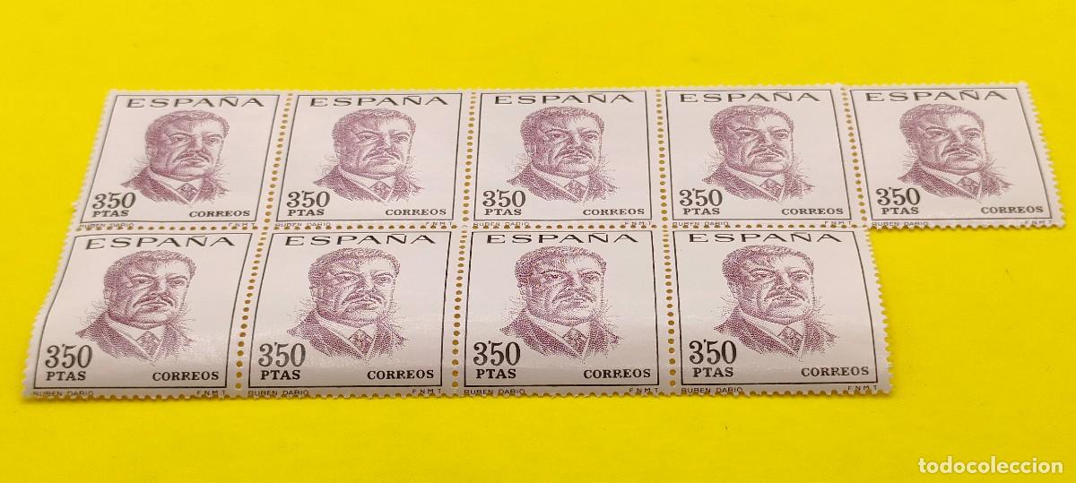 Sellos: Espa&ntilde;a 1967. Edifil 1832. Centenarios de celebridades. Rub&eacute;n Dar&iacute;o. Bloque de 9