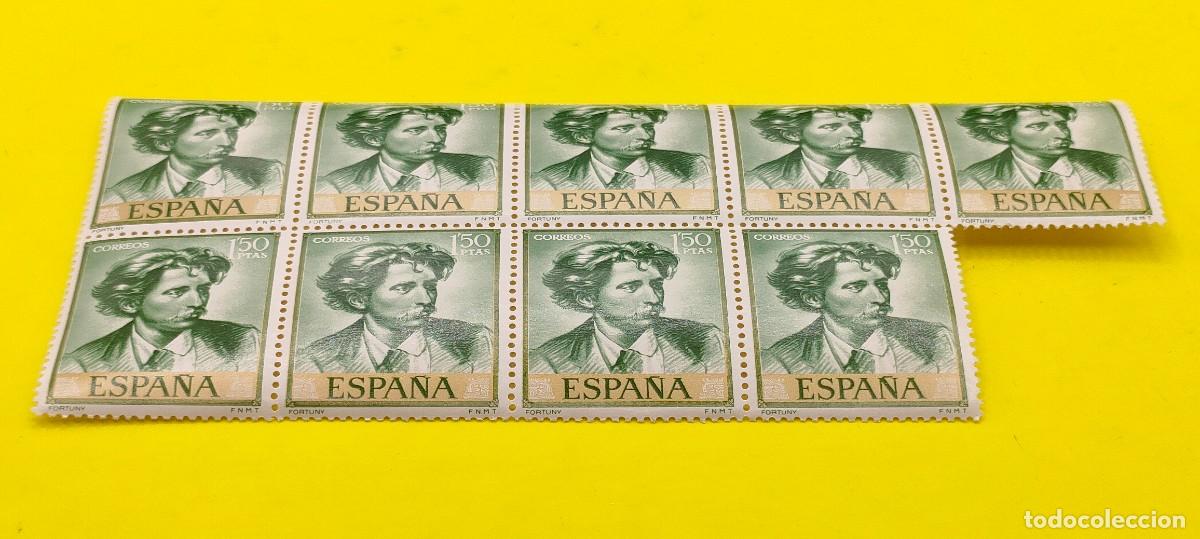 Sellos: Espa&ntilde;a 1968. Edifil 1858. Mariano Fortuny. Autorretrato. Bloque de 9