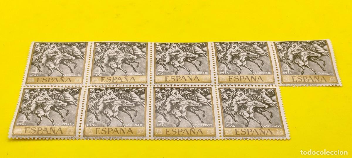 Sellos: Espa&ntilde;a 1968. Edifil 1862. Mariano Fortuny. Batalla de Tetu&aacute;n. Bloque de 9