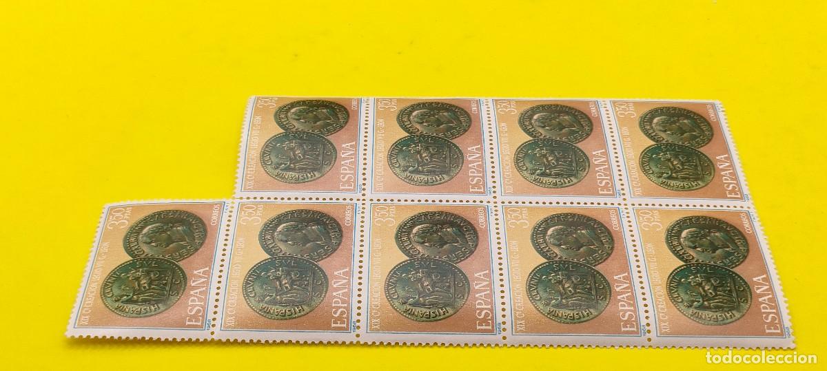 Sellos: Espa&ntilde;a 1968. Edifil 1873. XIX Centenario Legio VII G&eacute;mina. Fundaci&oacute;n de Le&oacute;n. Moneda. Bloque de 9