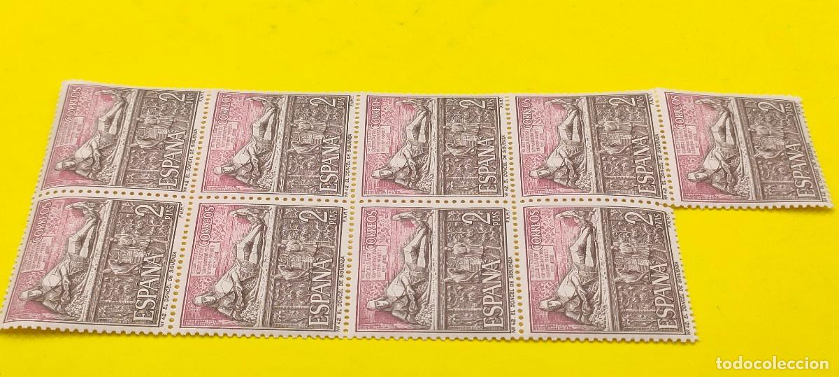 Sellos: Espa&ntilde;a 1968. Edifil 1878. Turismo. El doncel, Catedral de Sig&uuml;enza (Guadalajara). Bloque de 9