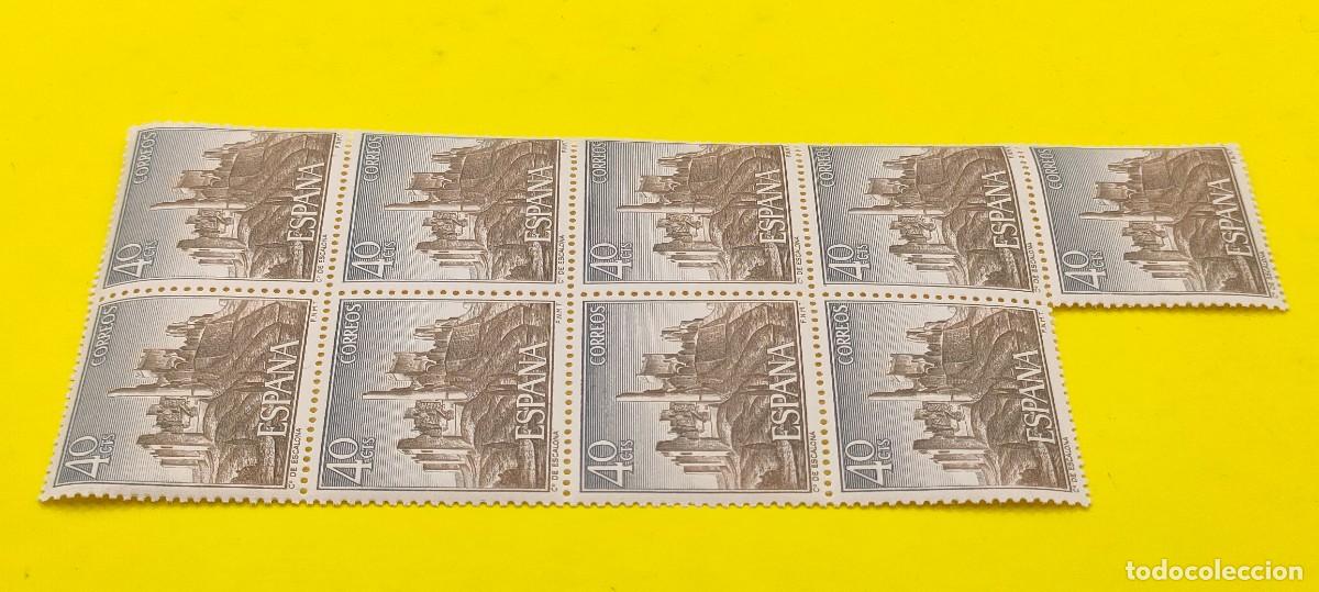 Sellos: Espa&ntilde;a 1968. Edifil 1880. Castillos de Espa&ntilde;a. Escalona (Toledo) . Bloque de 9