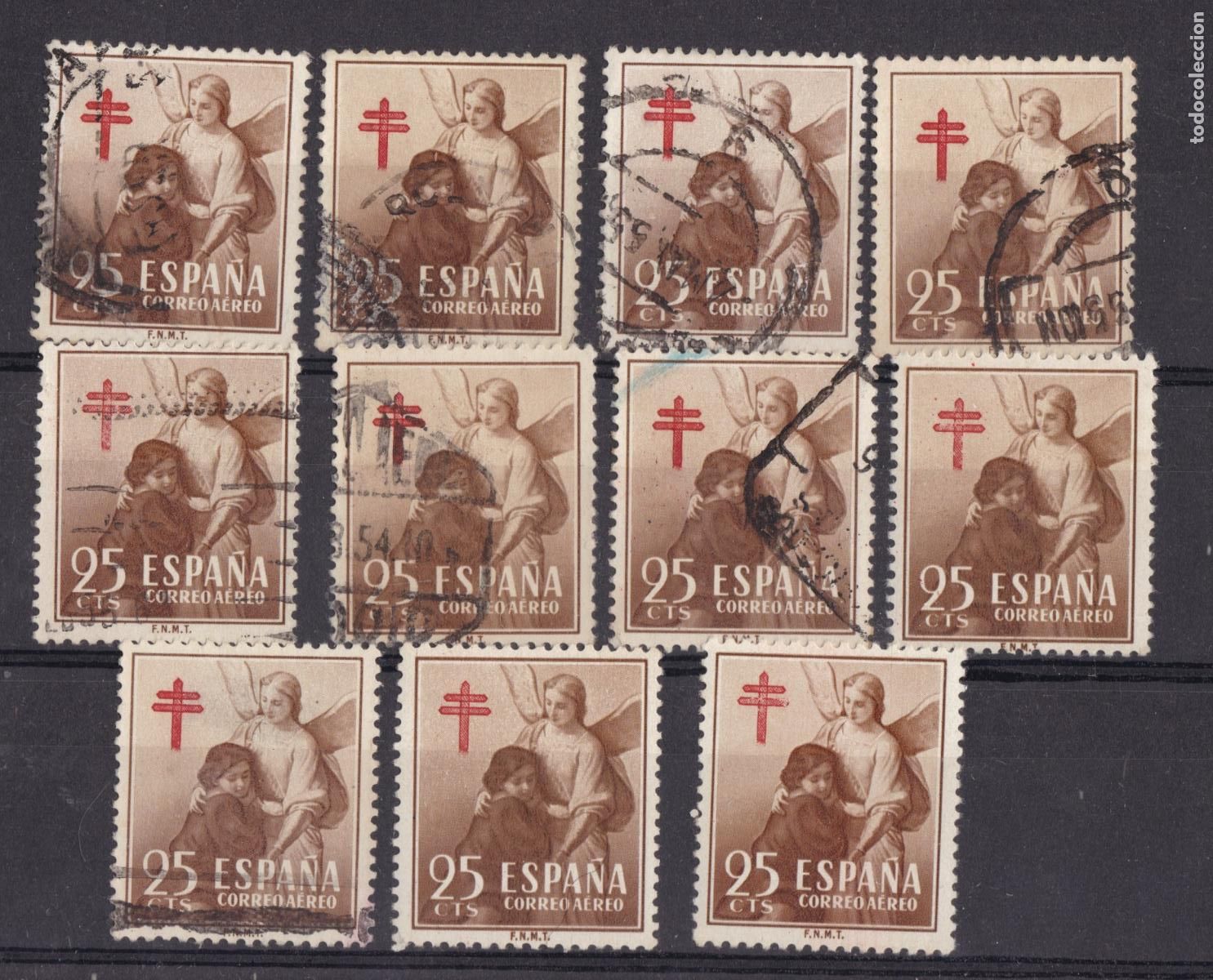 Sellos: FC4-73-TUBERCULOSOS A&eacute;reo Edifil 1123 x 11 Sellos + 100 euros