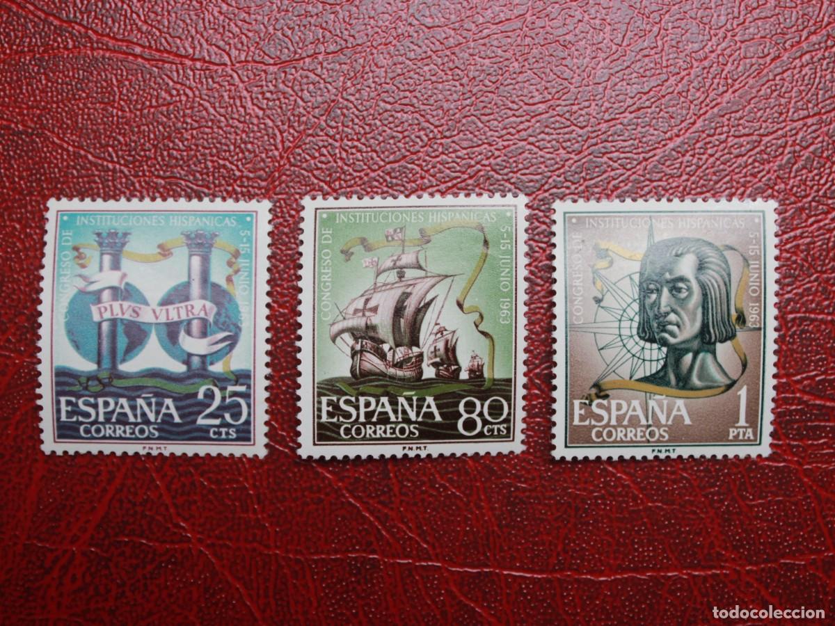 Sellos: Espa&ntilde;a 1963 - Edifil 1513/1515 - Congreso de Instituciones Hisp&aacute;nicas - Serie completa MNH