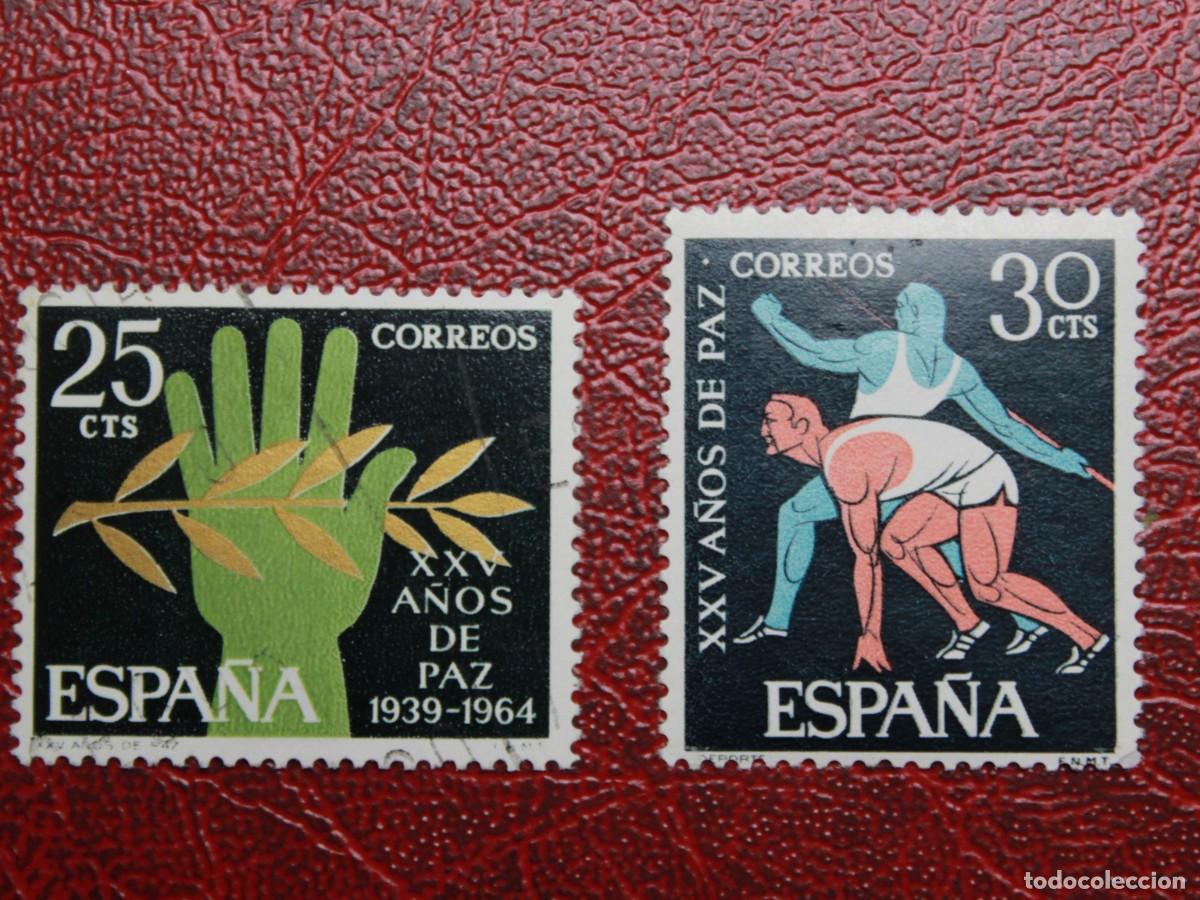 Sellos: Espa&ntilde;a 1964 - Edifil 1576 y 1577 - XXV A&ntilde;os de Paz Espa&ntilde;ola - 2 sellos