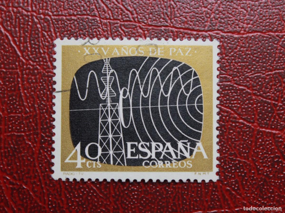 Sellos: Espa&ntilde;a 1964 - Edifil 1578 - XXV A&ntilde;os de Paz - Telecomunicaciones - 40 cts - Usado
