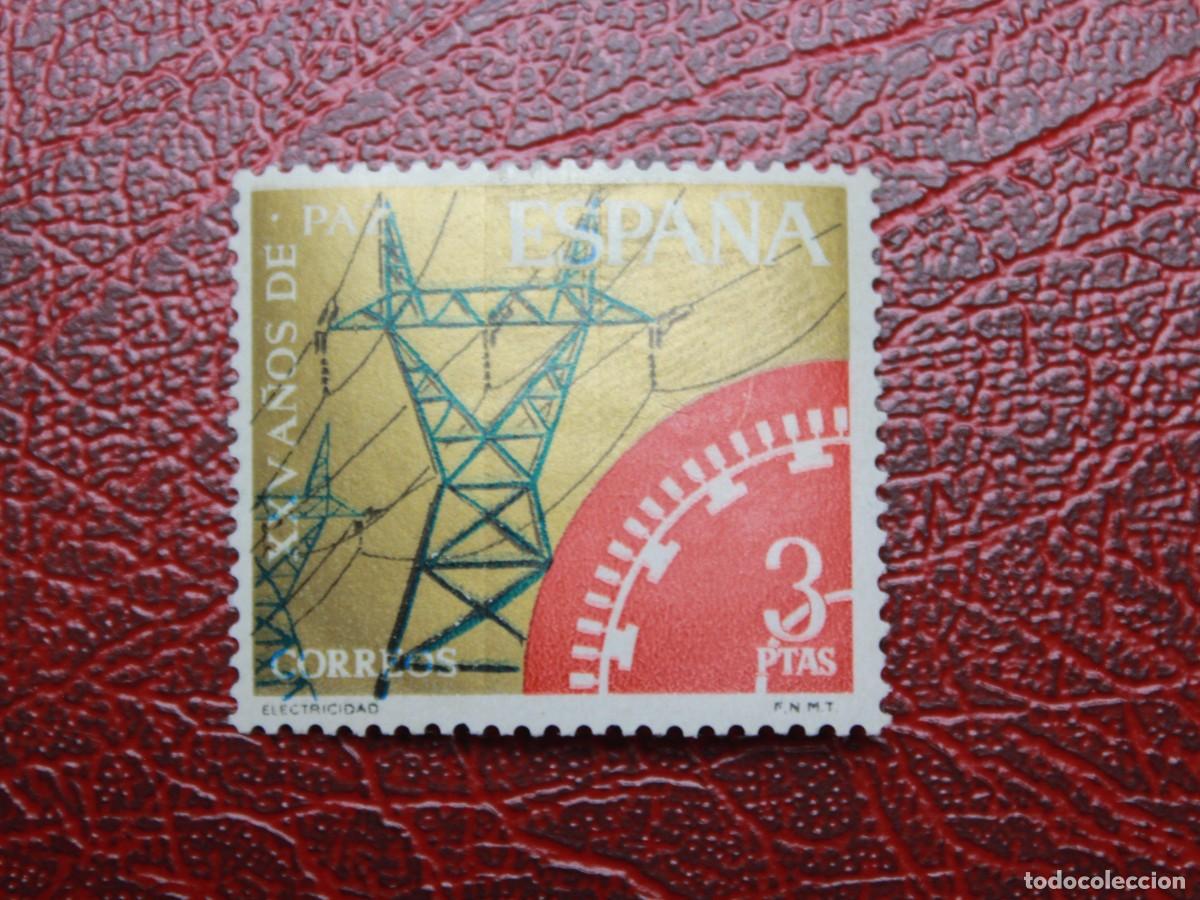 Sellos: Espa&ntilde;a 1964 - Edifil 1586 - XXV A&ntilde;os de Paz - Electricidad - 3 ptas - Usado