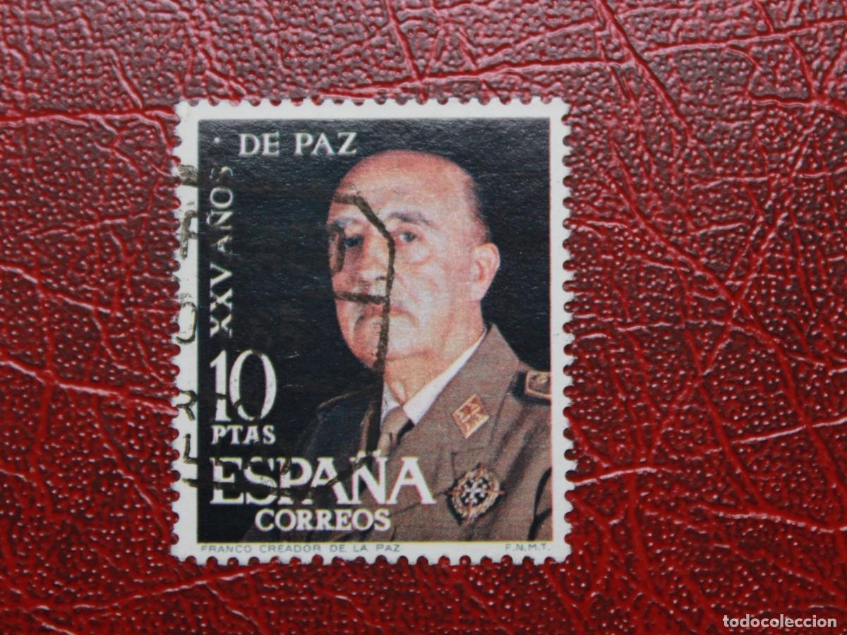 Sellos: Espa&ntilde;a 1964 - Edifil 1589 - XXV A&ntilde;os de Paz - Francisco Franco - 10 ptas - Usado