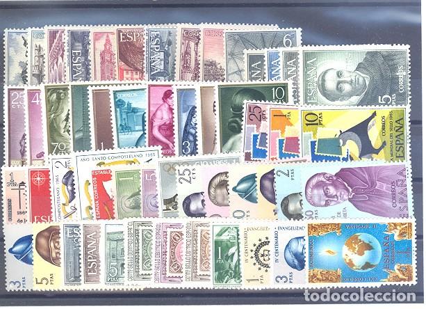 Sellos: ESPA&Ntilde;A SEGUNDO CENTENARIO A&Ntilde;O 1965** 53 SELLOS SIN ESCUDOS
