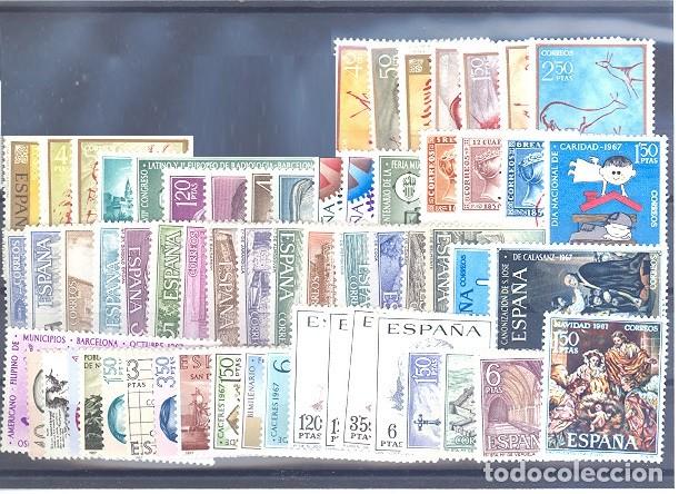 Sellos: Espa&ntilde;a Segundo Centenario A&ntilde;os 1967 ** 60 sellos sin trajes
