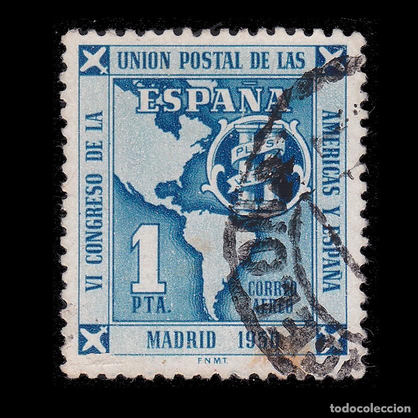 Sellos: ESPA&Ntilde;A.1951.Uni&oacute;n Postal 1p. Usado.Edifil.1091 + OBSEQUIO