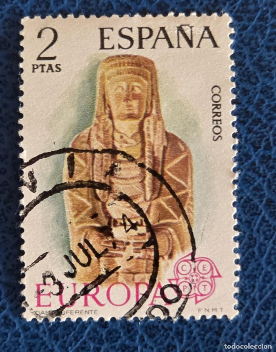 Sellos: SELLO USADO ESPA&Ntilde;A 1974 EUROPA CEPT Dama Oferente