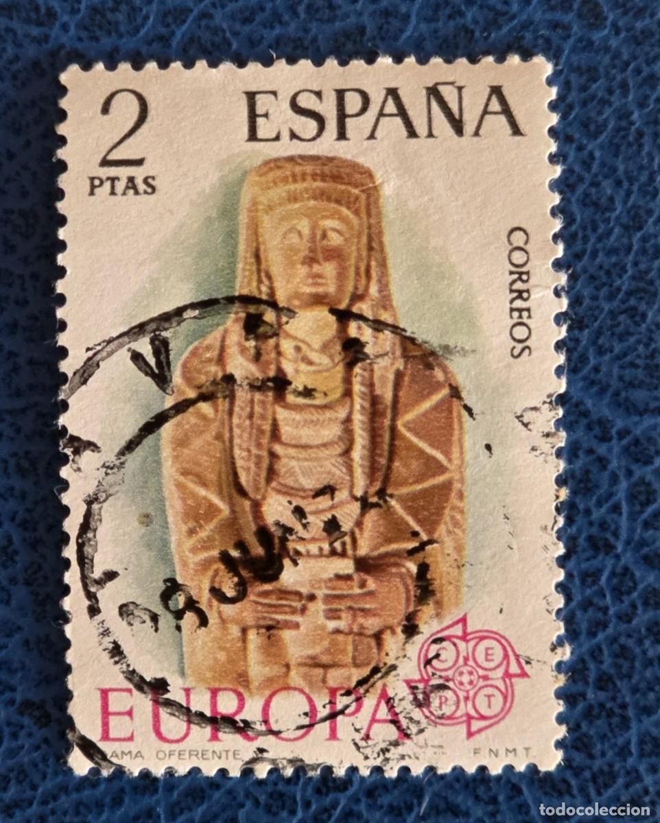 Sellos: SELLO USADO ESPA&Ntilde;A 1974 EUROPA CEPT Dama Oferente