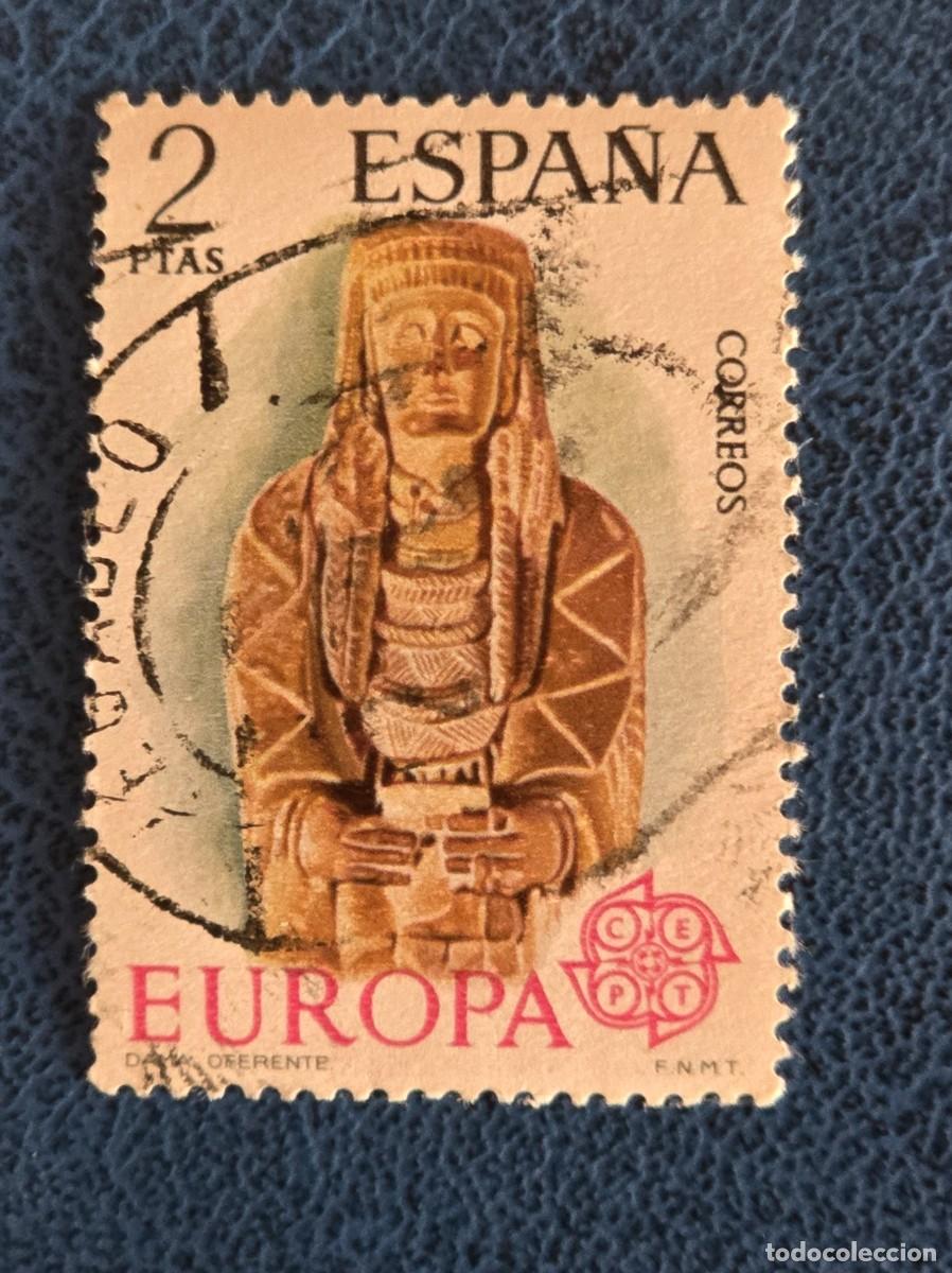 Sellos: SELLO USADO ESPA&Ntilde;A 1974 EUROPA CEPT Dama Oferente