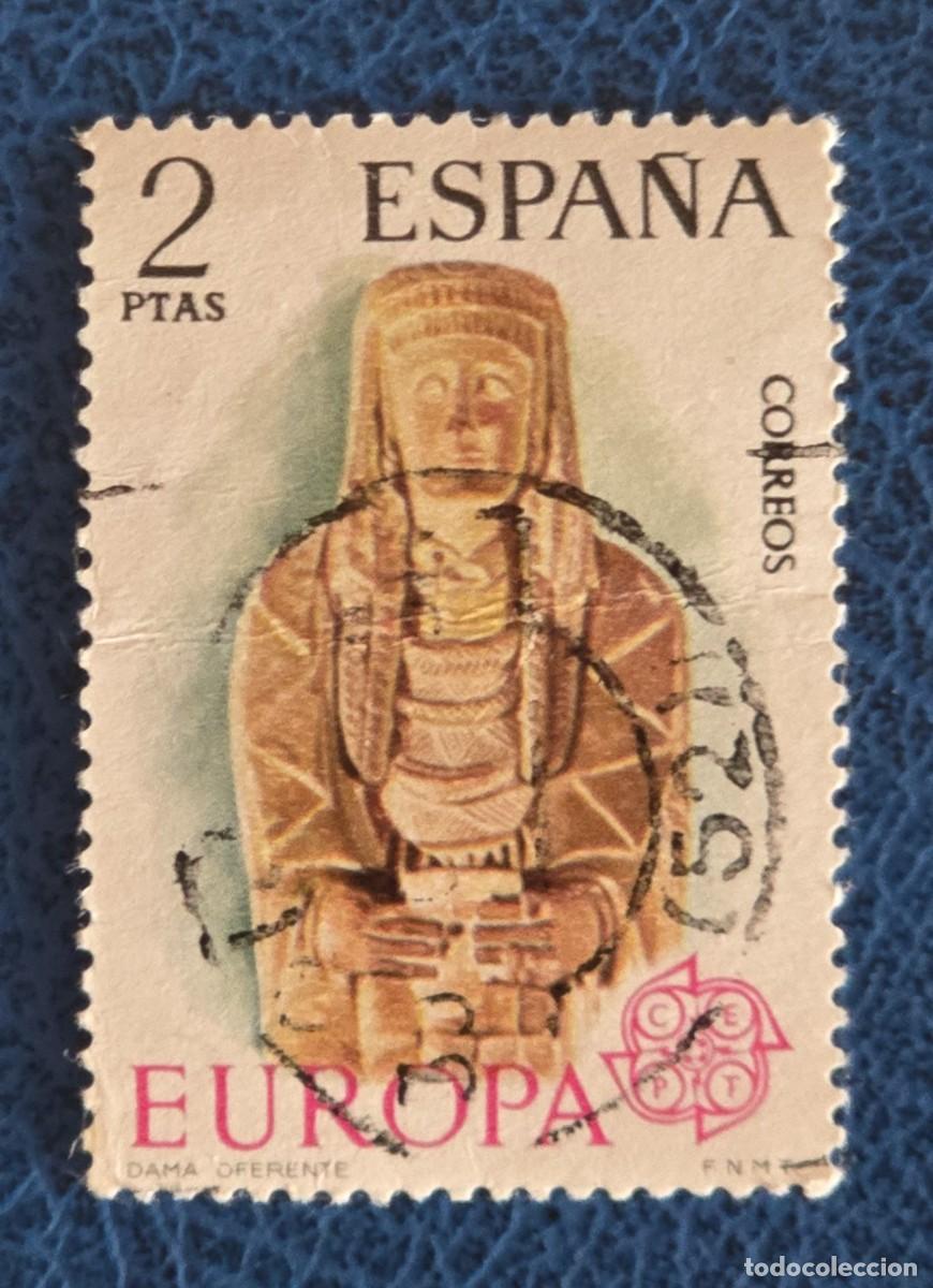 Sellos: SELLO USADO ESPA&Ntilde;A 1974 EUROPA CEPT Dama Oferente