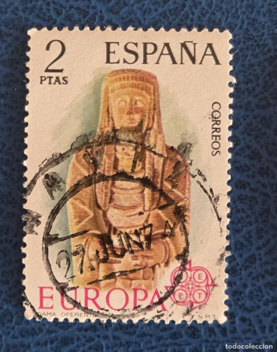 Sellos: SELLO USADO ESPA&Ntilde;A 1974 EUROPA CEPT Dama Oferente