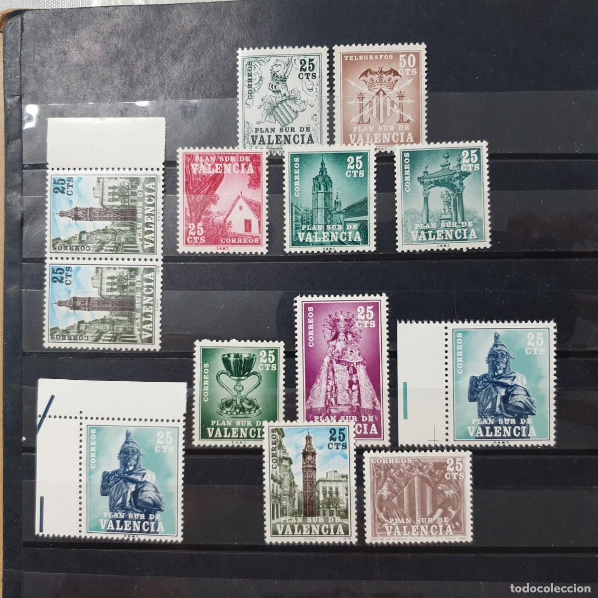 Sellos: LOTE SELLOS NUEVOS VALENCIA EDIFIL 1 A 10 ** ESPA&Ntilde;A 1963 A 1981