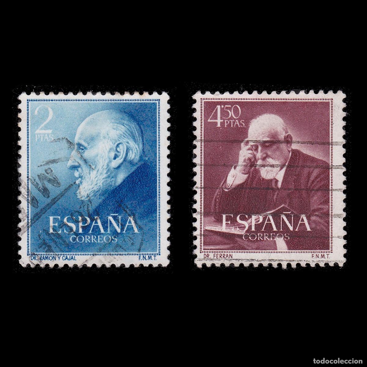 Sellos: Ram&oacute;n y Cajal y Ferran. 1952.Serie Matasello. Edifil. 1119-1120 + OBSEQUIO