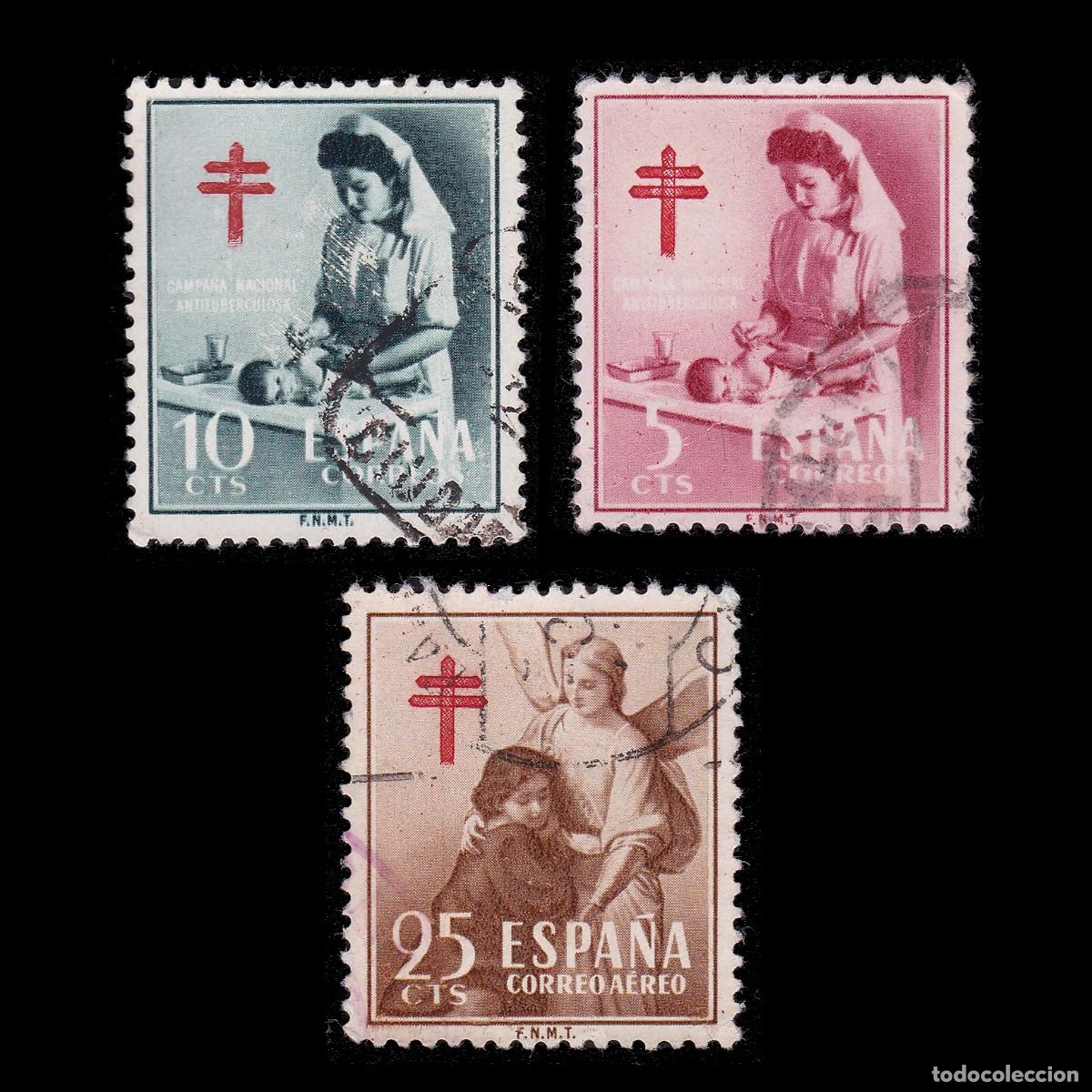 Sellos: ESPA&Ntilde;A.1953.Pro Tuberculosos. Matasello.Edifil.1121-1123 + OBSEQUIO