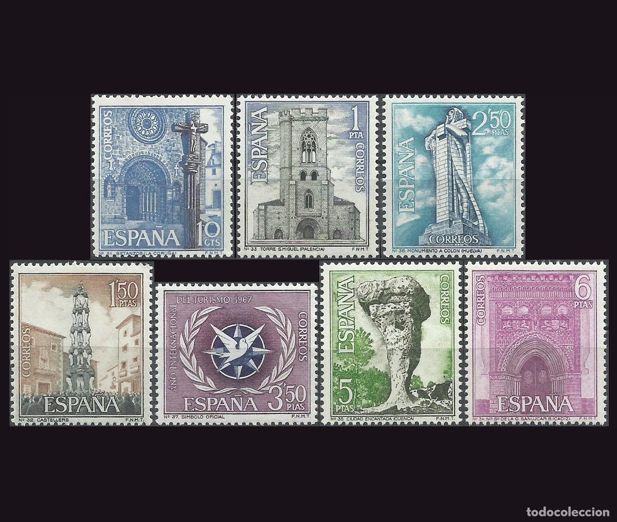 Sellos: Espa&ntilde;a 1967 | Paisajes y Monumentos (Serie Tur&iacute;stica IV) | Edifil: 1802/8 MNH **
