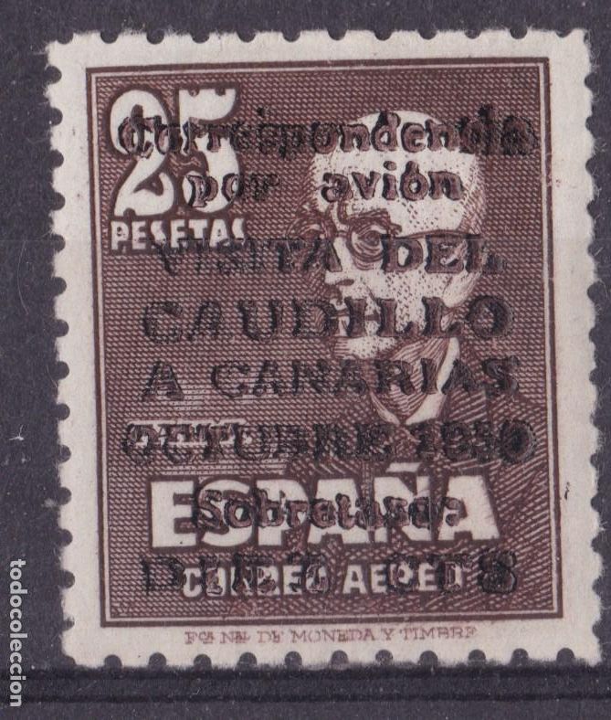 Sellos: AA15- Visita Franco Canarias Sin N&uacute;mero Edifil 1083. ** Sin Fiasellos .LUJO. FALSO FILATELICO
