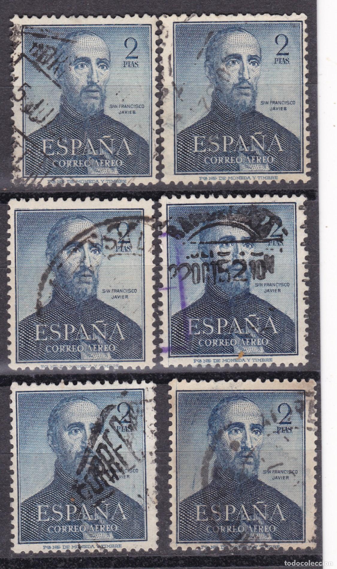 Sellos: FC-213-San Francisco Javier Edifil 1118 x 6 Sellos Usados . Sin Defectos + 250 euros