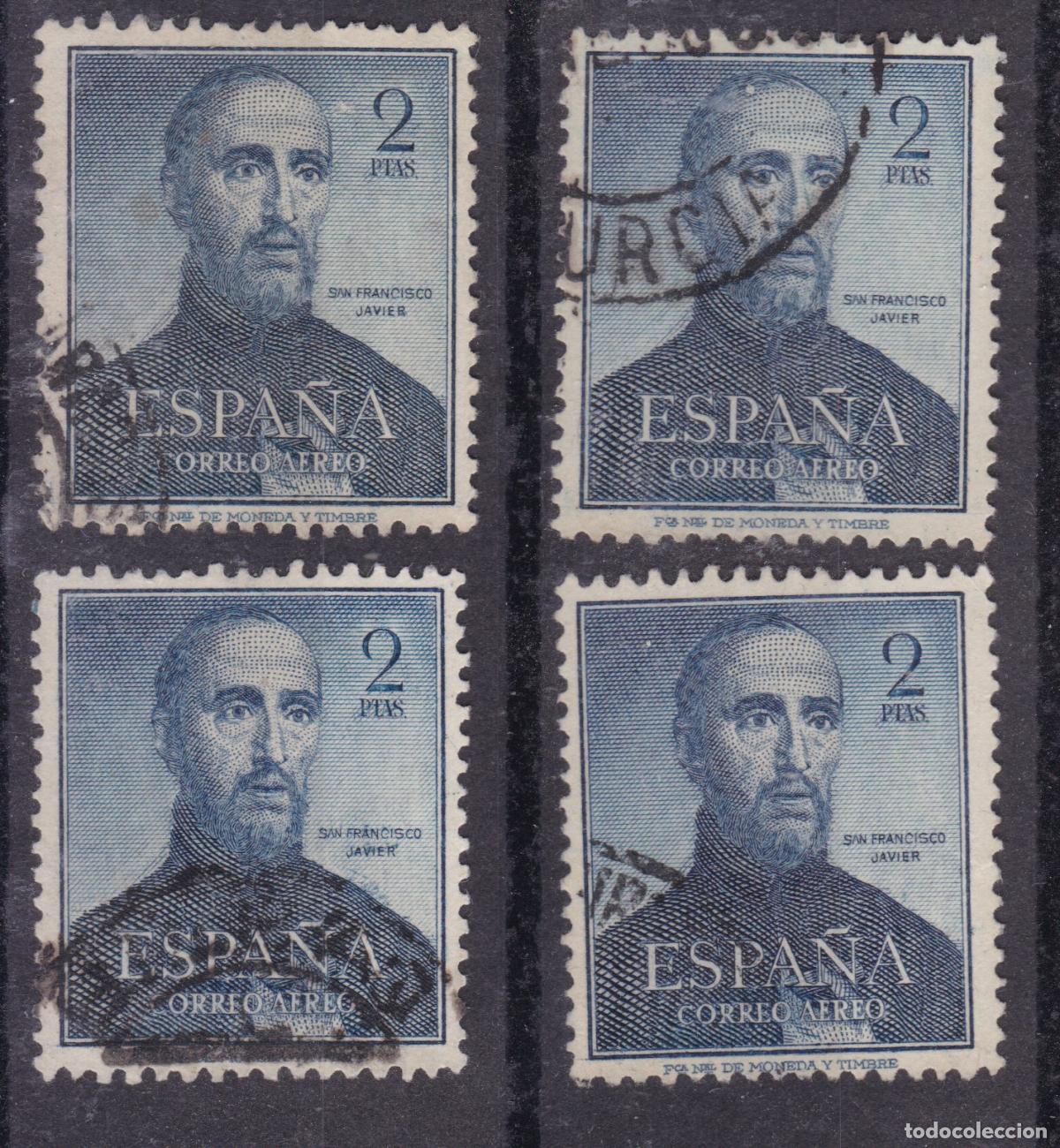 Sellos: FC-132-San Francisco Javier Edifil 1118 x 4 Sellos Usados .LUJO