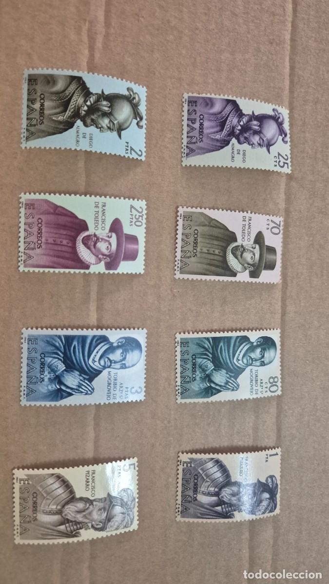 Sellos: LOTE SELLOS ESPA&Ntilde;A 2&ordm; CENTENARIO A&Ntilde;O 1964 PERSONAJES DE AMERICA