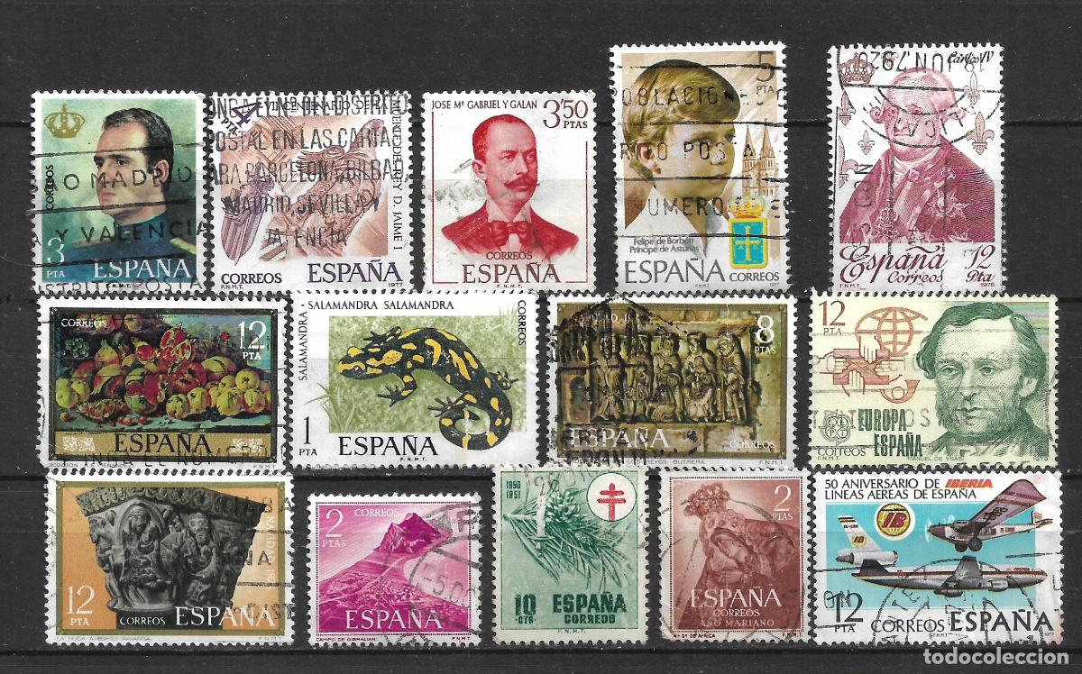 Sellos: espa&ntilde;a lote 14 sellos usados - 20/10
