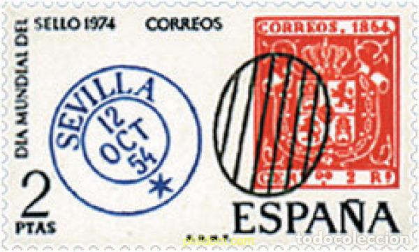 Sellos: 84881 MNH ESPA&Ntilde;A 1974 DIA MUNDIAL DEL SELLO