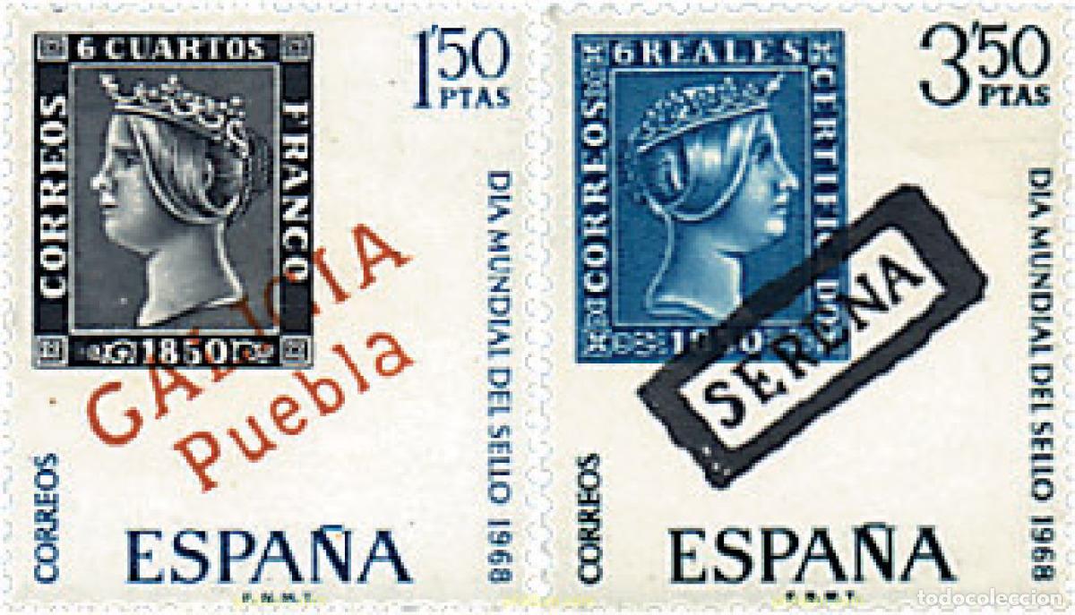 Sellos: 84735 MNH ESPA&Ntilde;A 1968 DIA MUNDIAL DEL SELLO