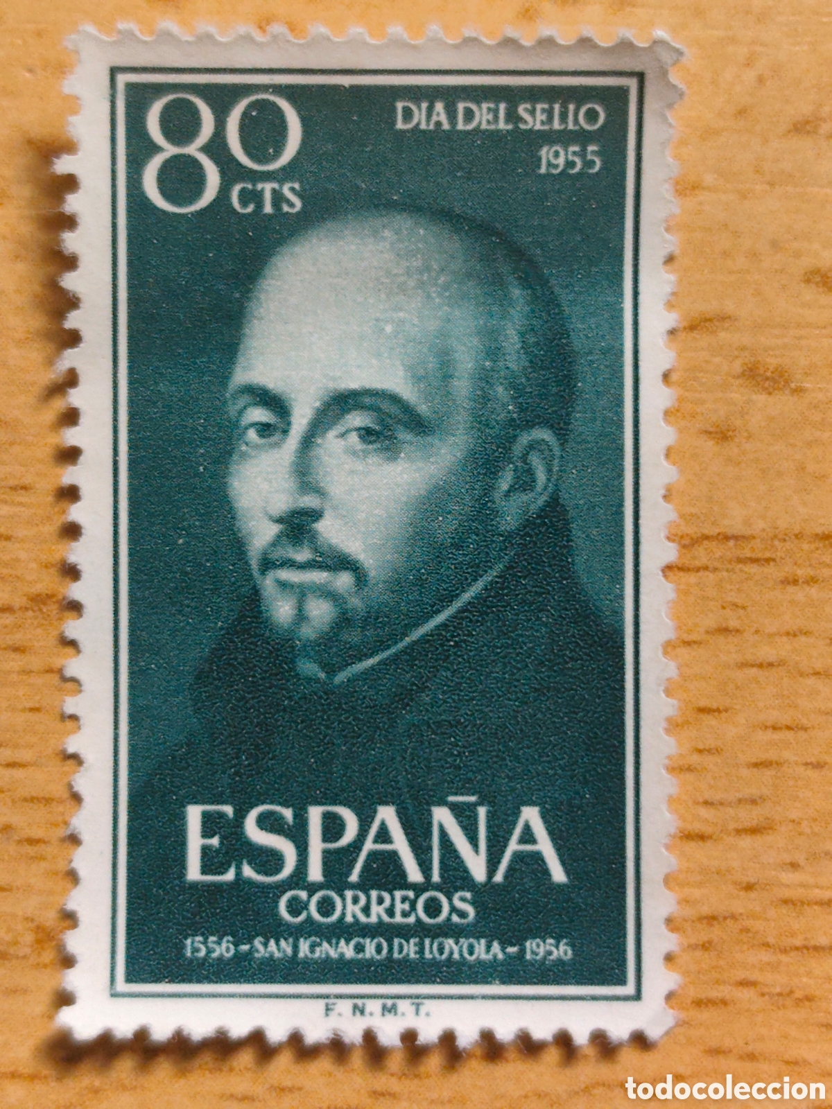 Sellos: Sello de Espa&ntilde;a 1955. Ignacio de Loyola. 80 cts. Usado