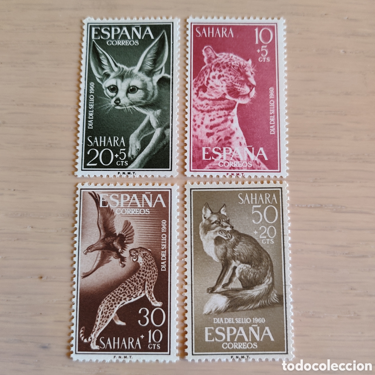 Sellos: SA1 SAHARA 1960 - Edifil N&ordm; 176/179 MNH ** D&iacute;a del Sello. Fauna
