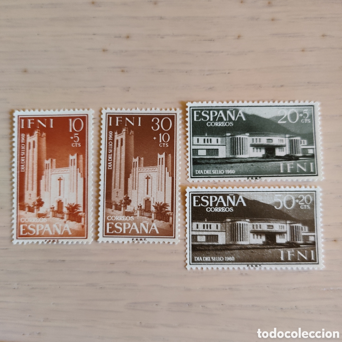 Sellos: SA1 Ifni, Dia del Sello, 1960, Edifil 172 al 175, MNH**