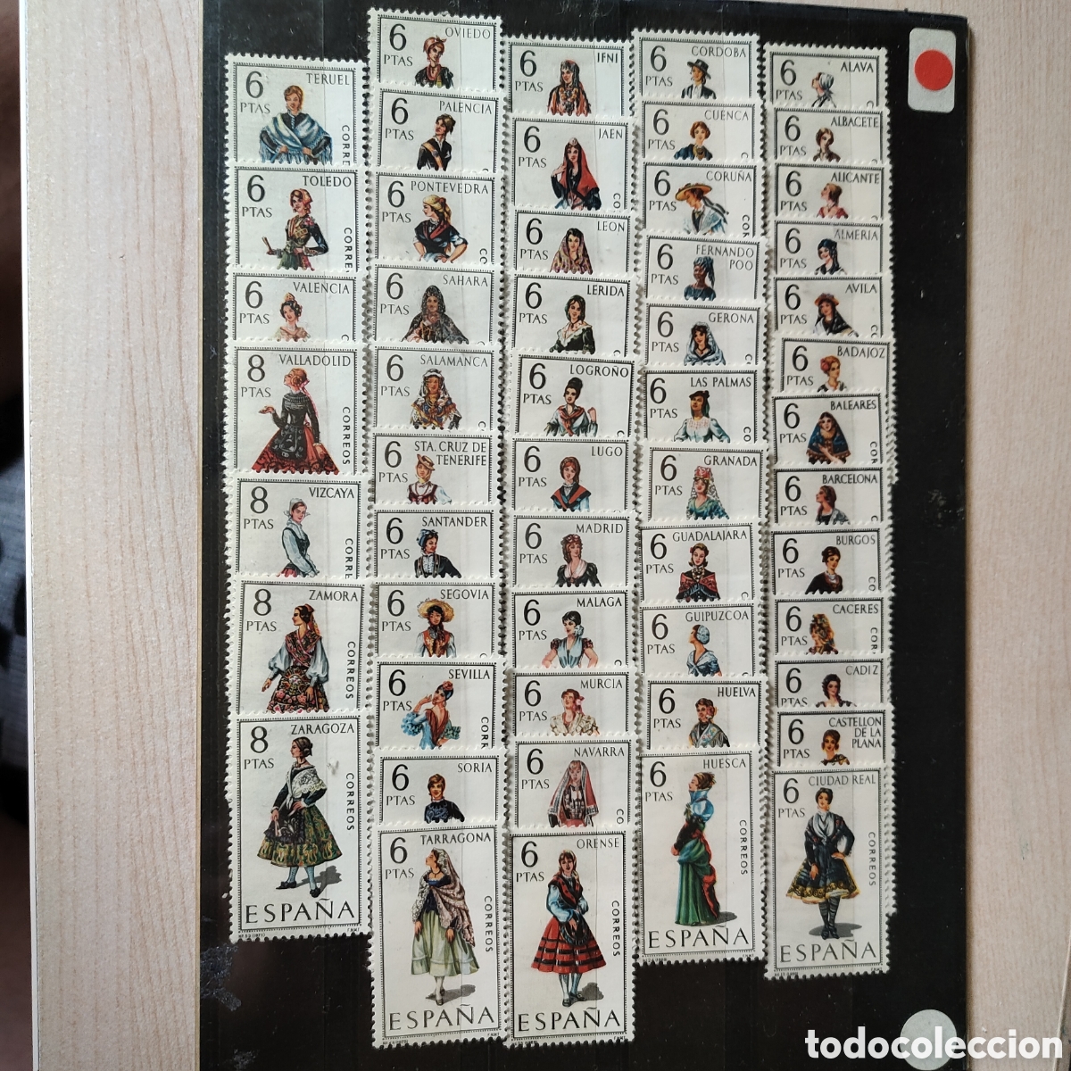 Sellos: SA1 Espa&ntilde;a Trajes de Provincias Serie completa MNH ** 53 sellos
